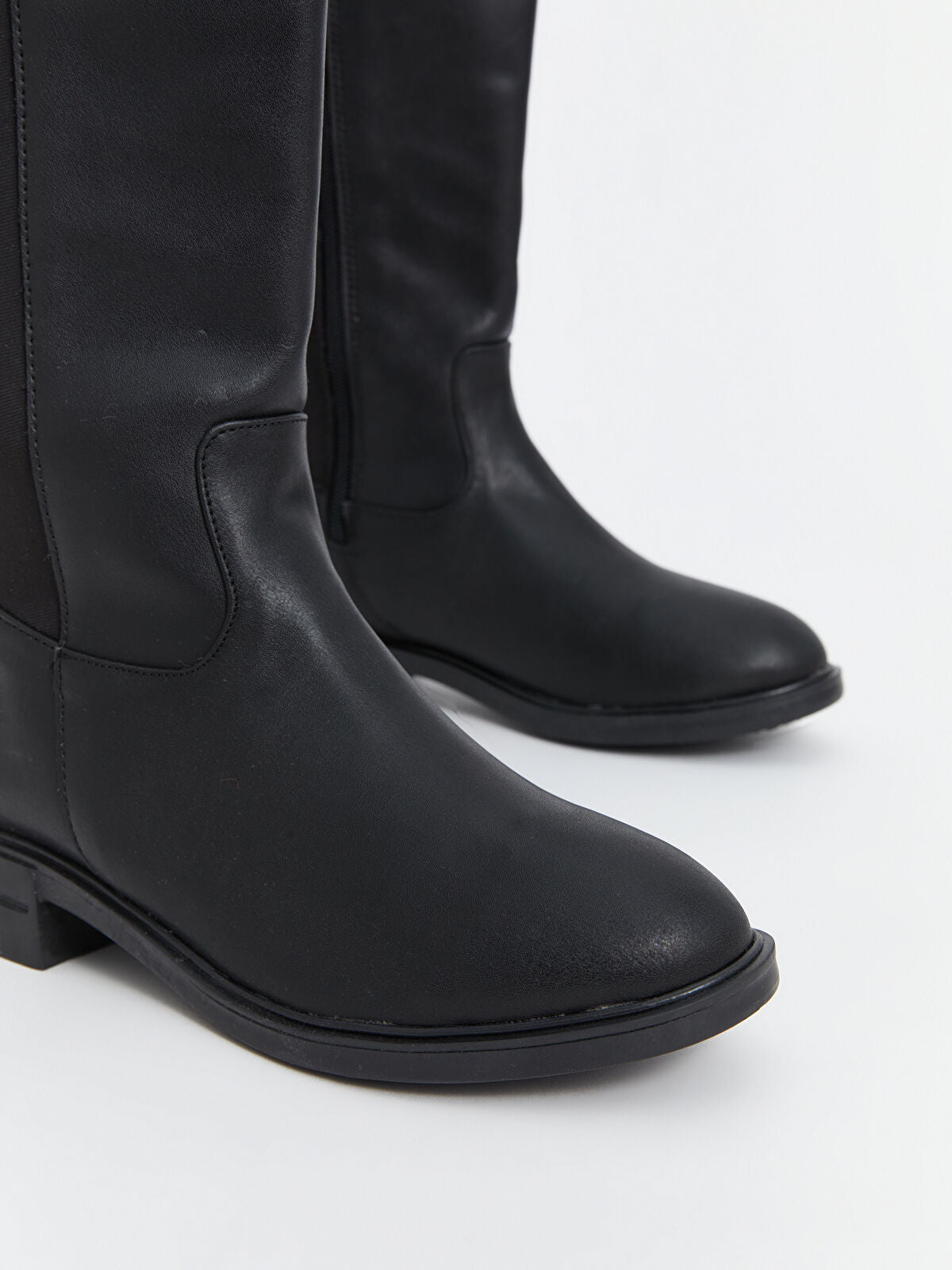 Leather-Look Women's Knee-High Rain Boot
