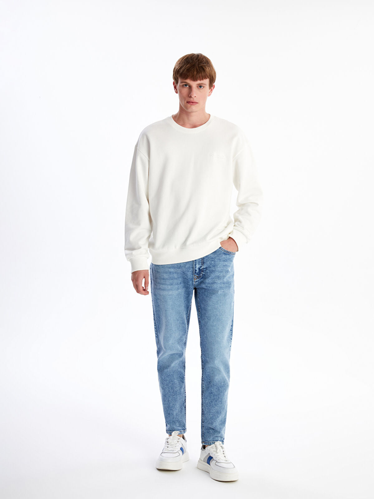 730 Mandarin Collar Men's Jeans Pants