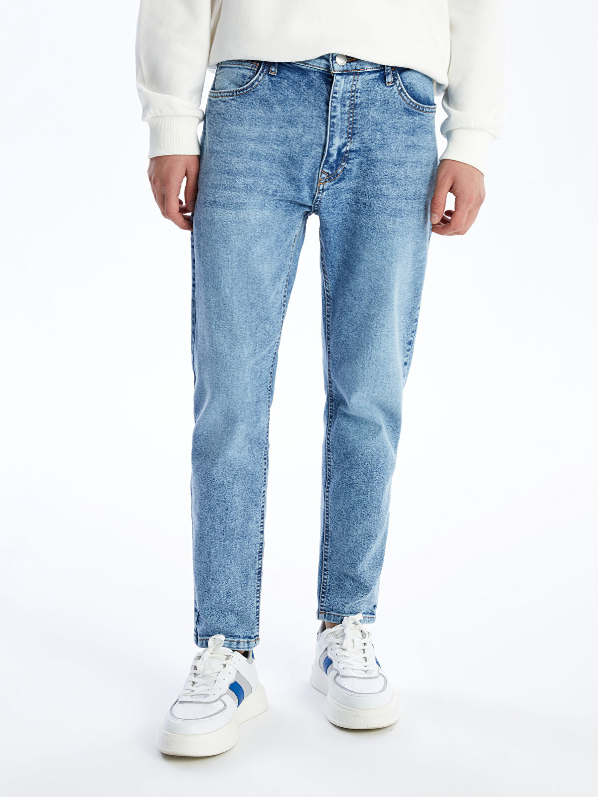 730 Mandarin Collar Men's Jeans Pants