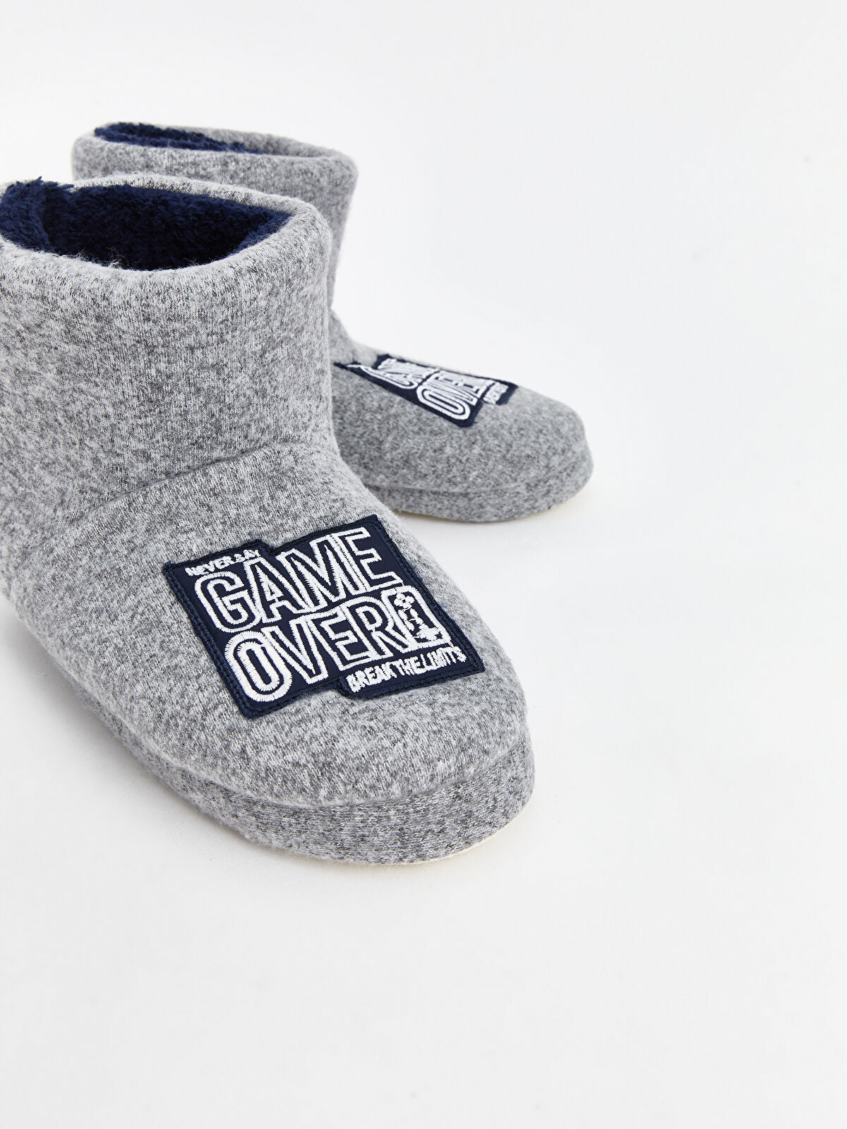 Printed Boy Child Fleece Home Shoe