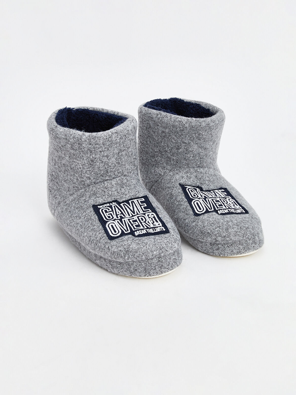 Printed Boy Child Fleece Home Shoe