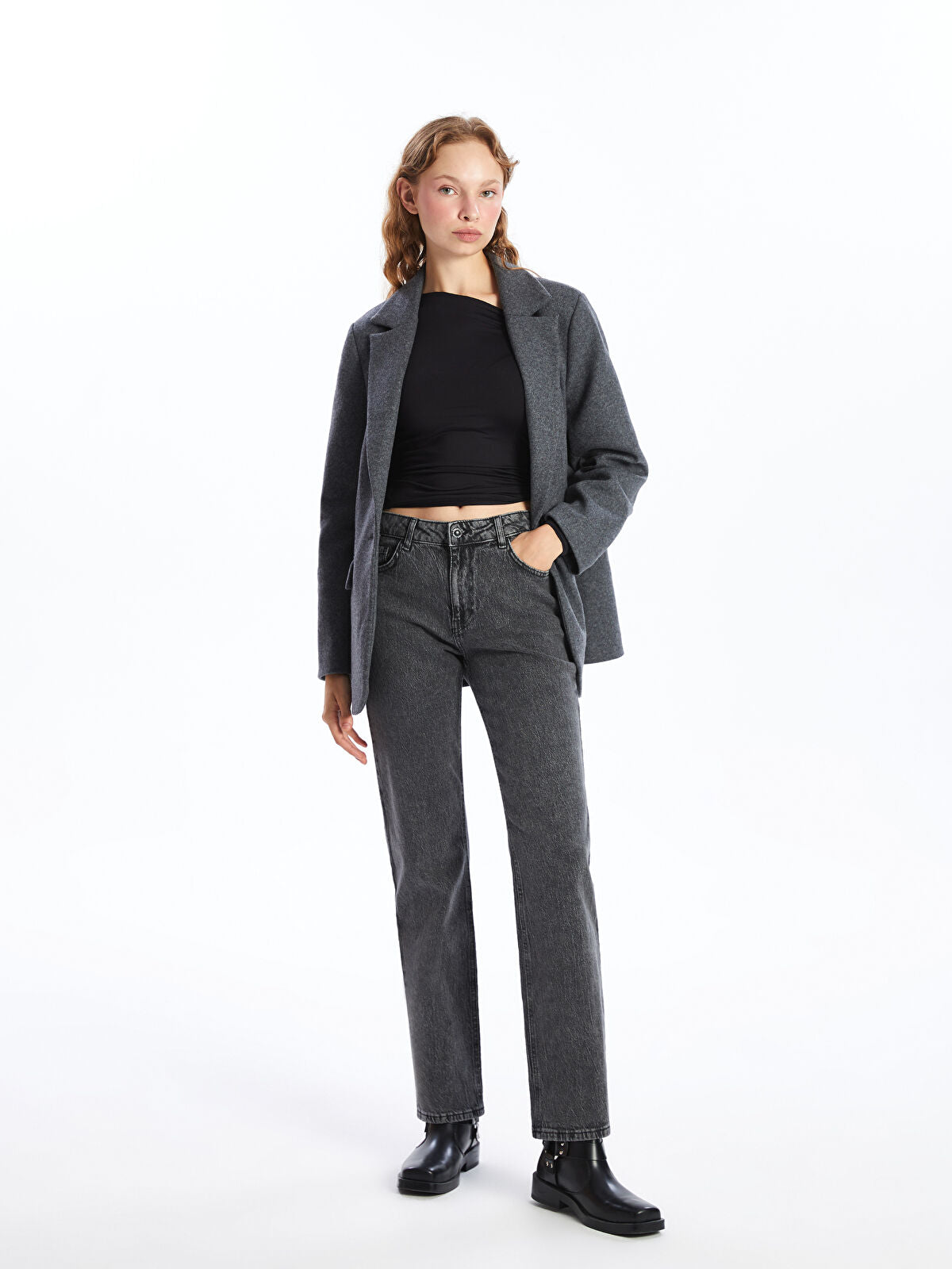 Straight Fit Women's Jean Pantalon