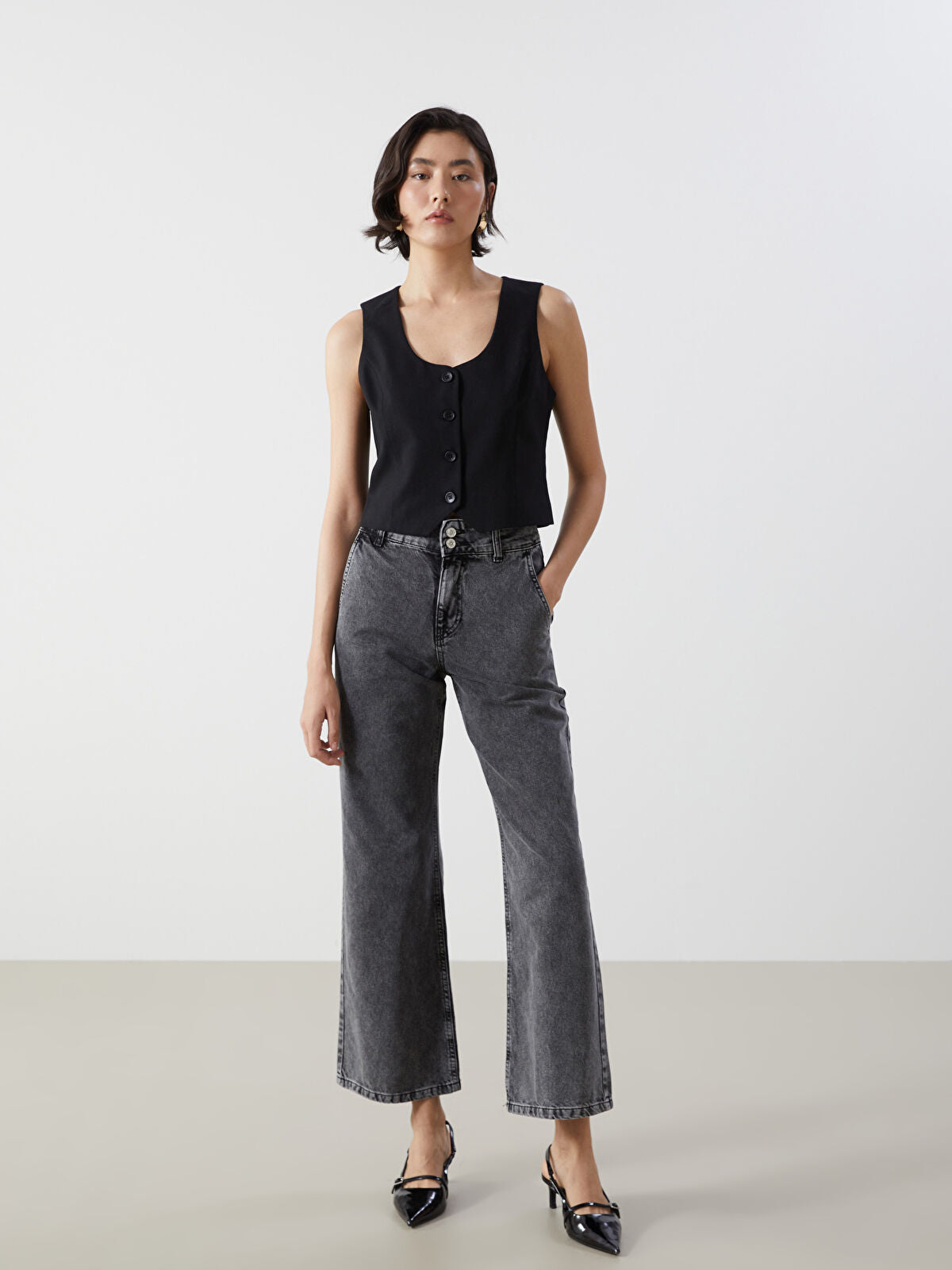 Wide Leg Women's Jeans Pants