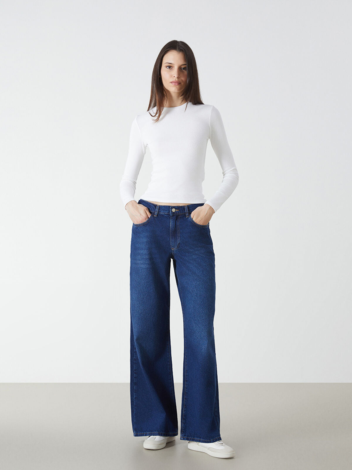 Wideleg Female Jean Pants