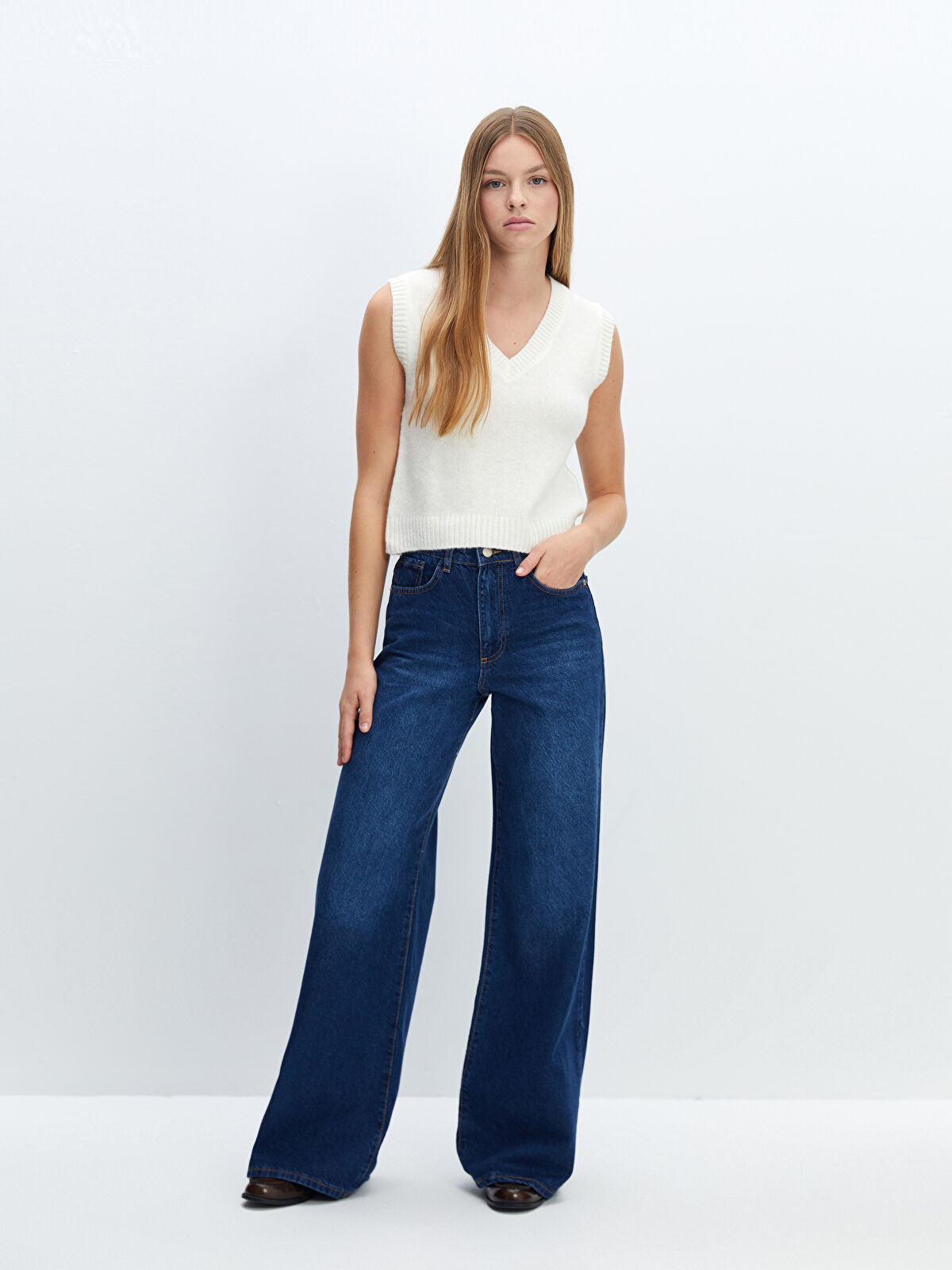 Wideleg Female Jean Pants