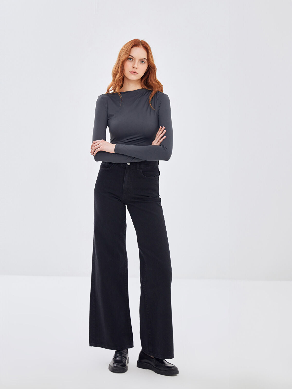 Wideleg Female Jean Pants