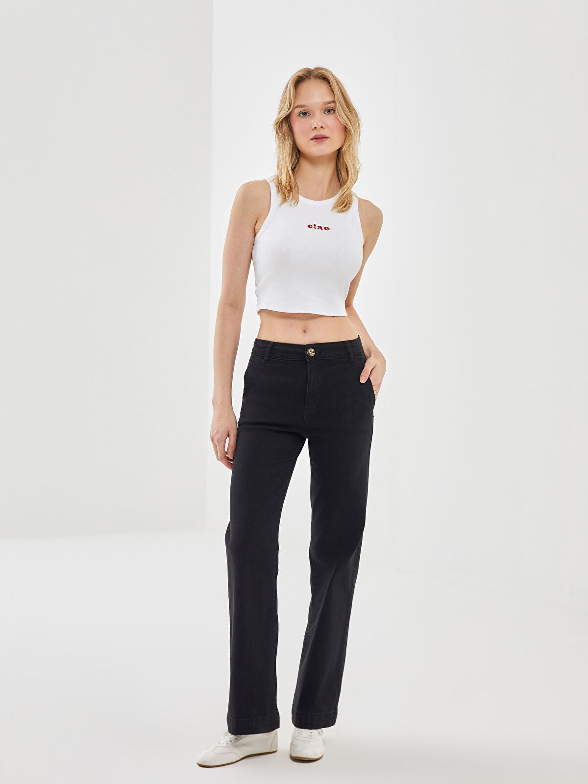 Wideleg Female Jean Pants