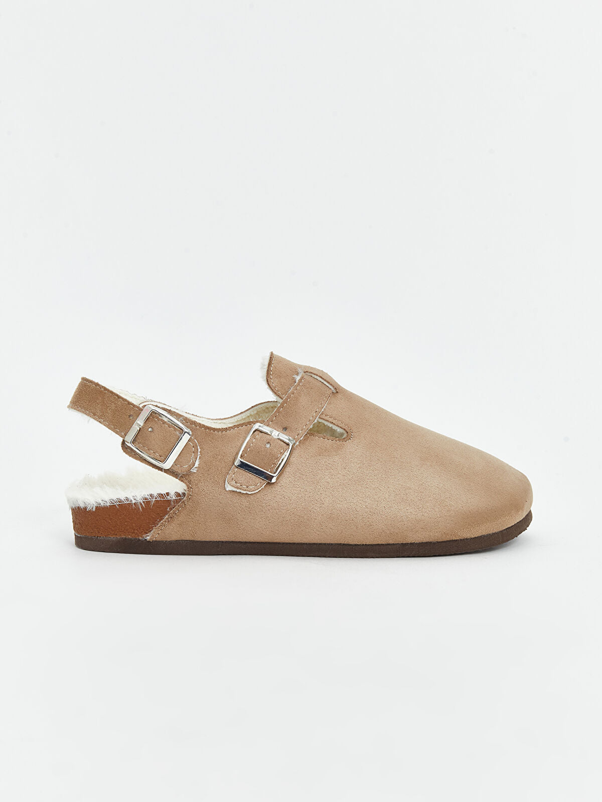 Wool Velvet Detailed Women's Home Slippers