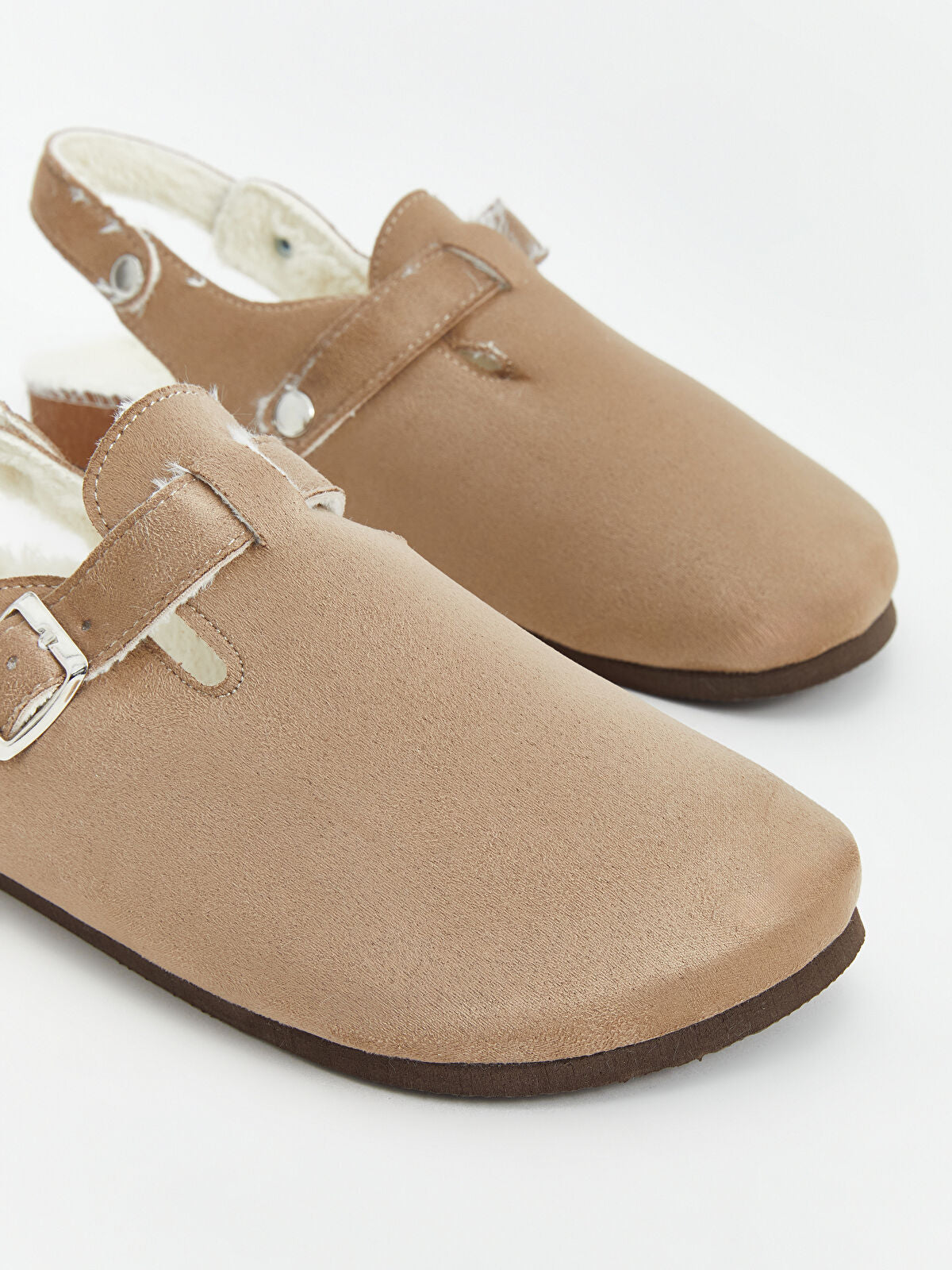 Wool Velvet Detailed Women's Home Slippers