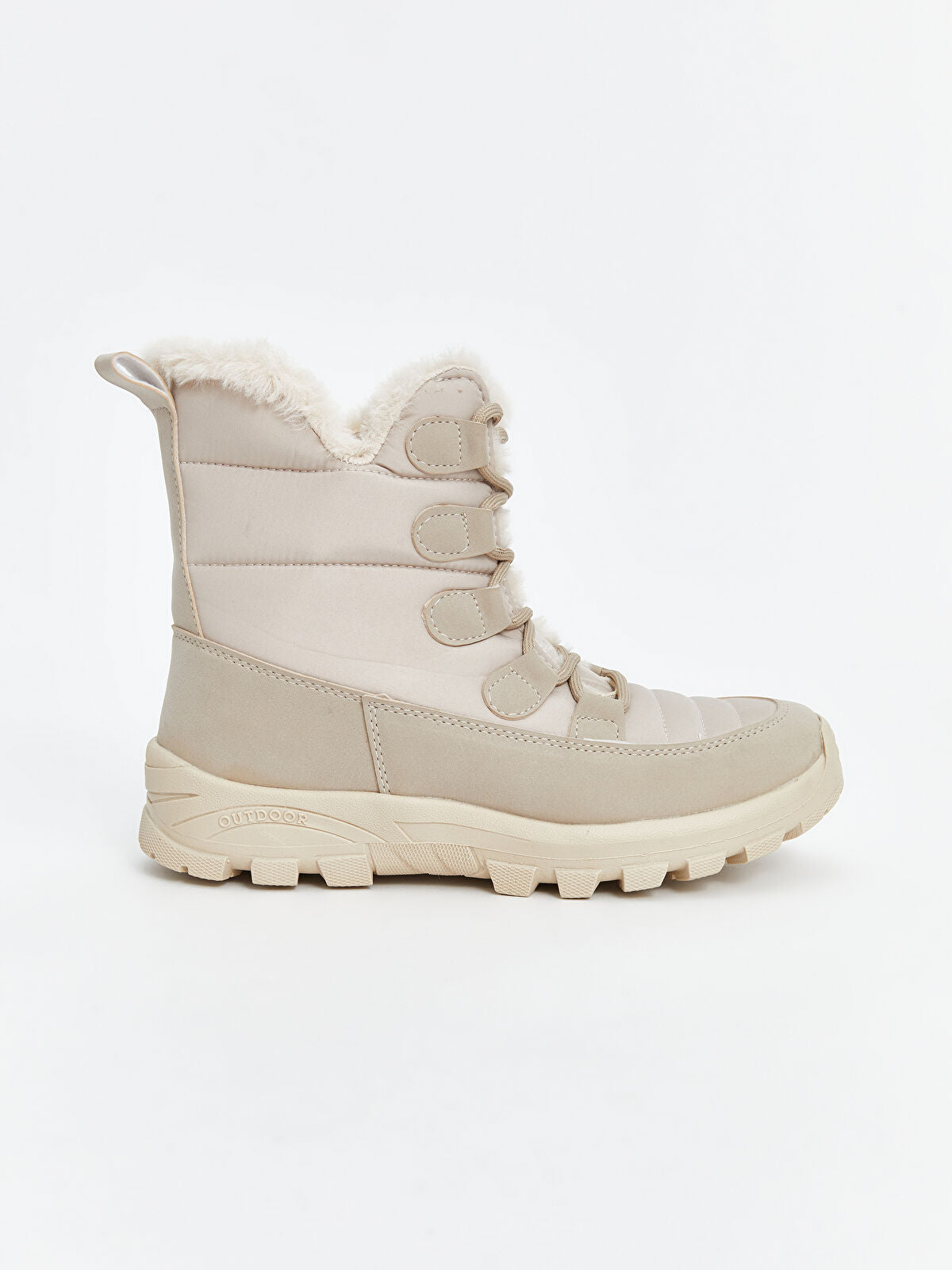 Fleece Detailed Women's Cotton Slip-On Boot