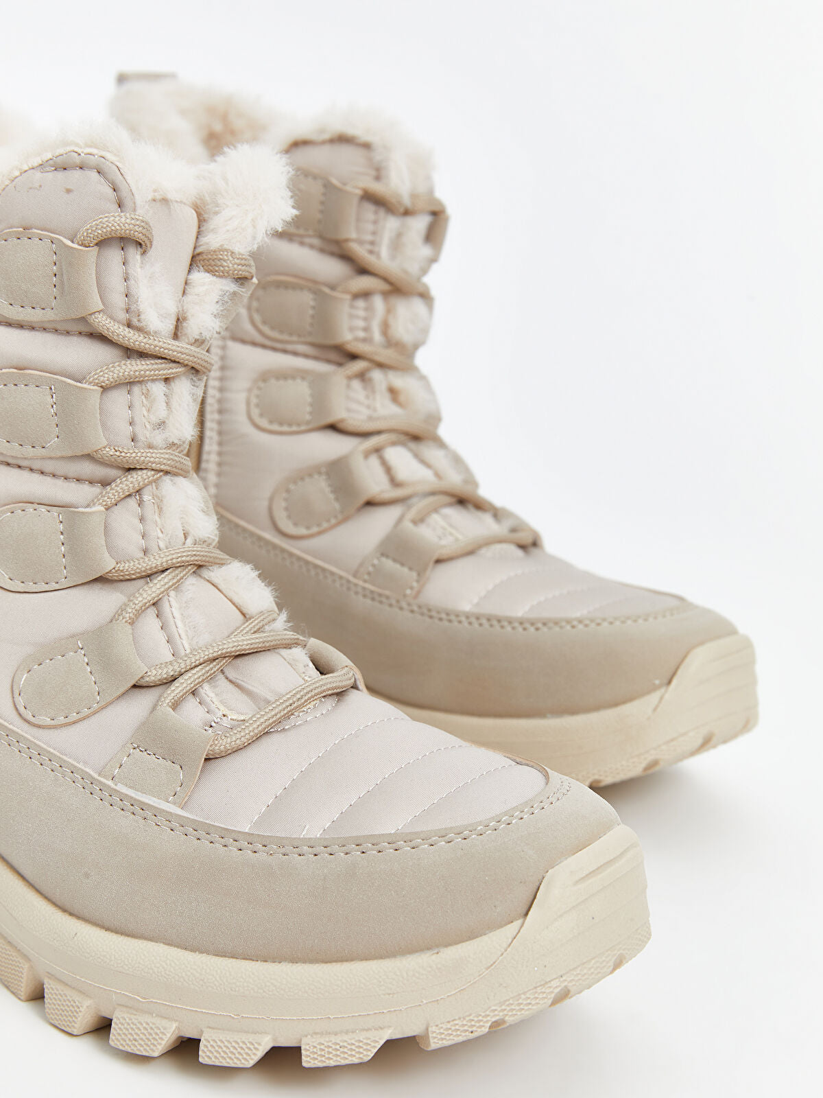 Fleece Detailed Women's Cotton Slip-On Boot