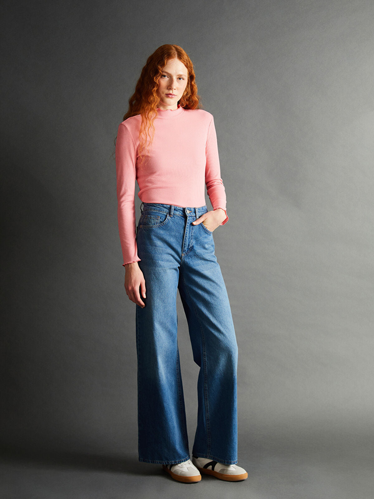 Wideleg Female Jean Pants