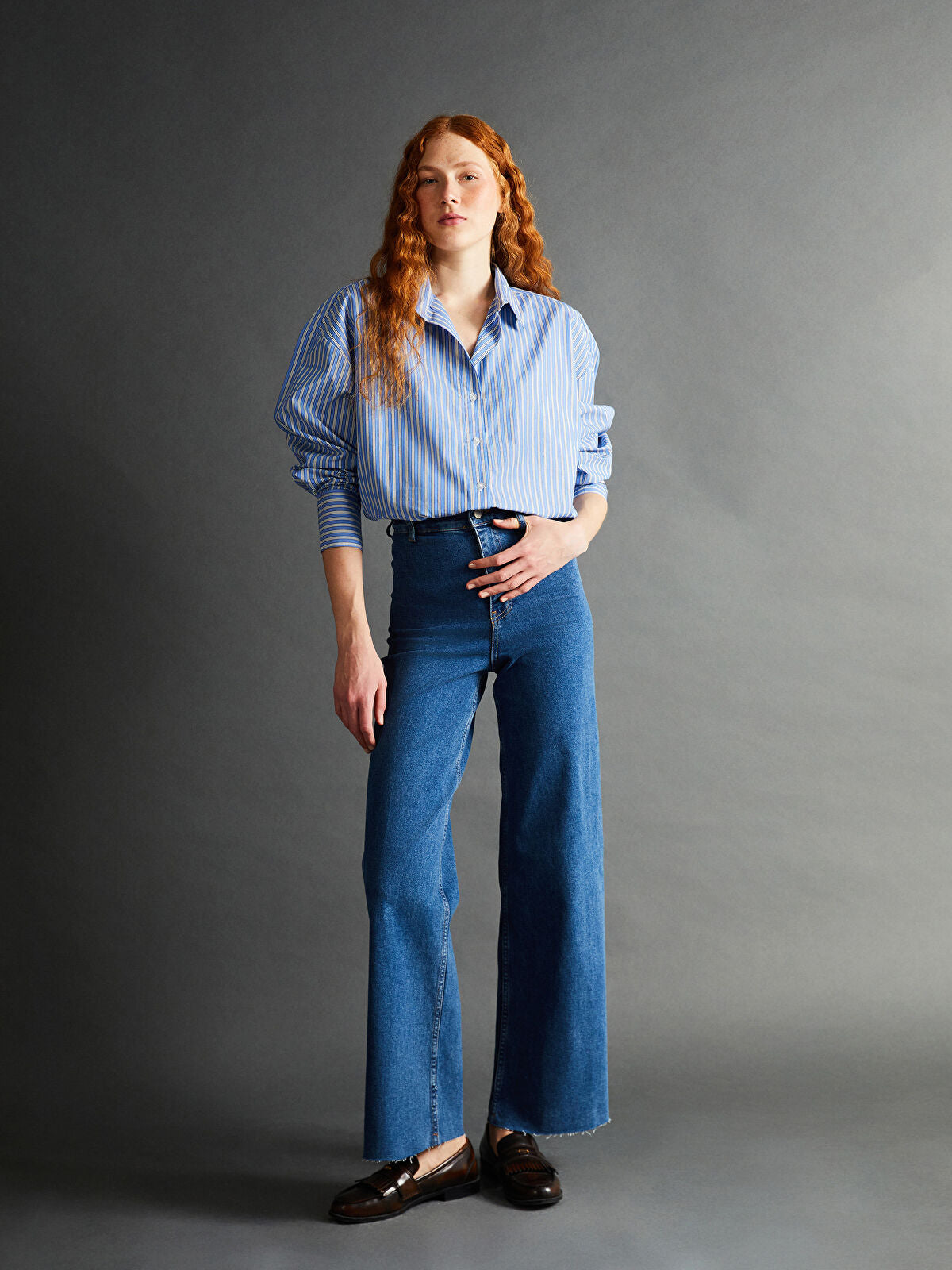 Wideleg Female Jean Pants