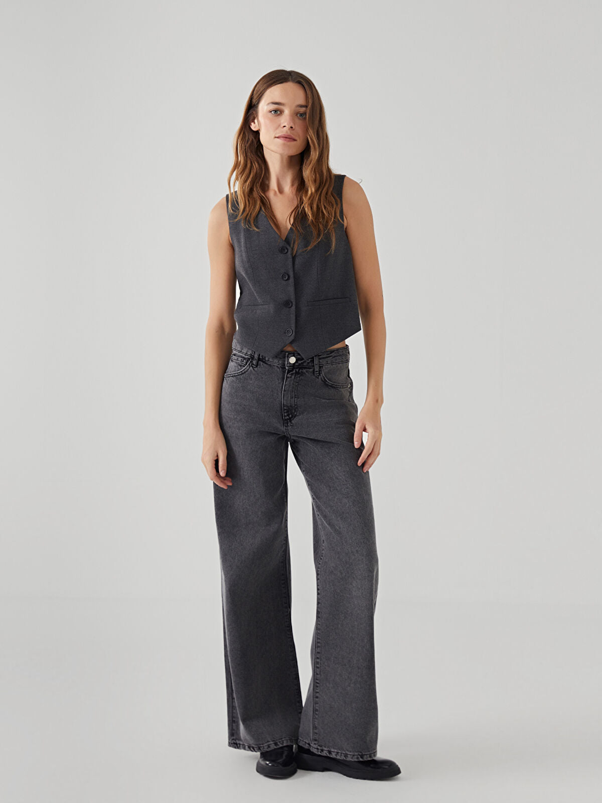 Wideleg Female Jean Pants