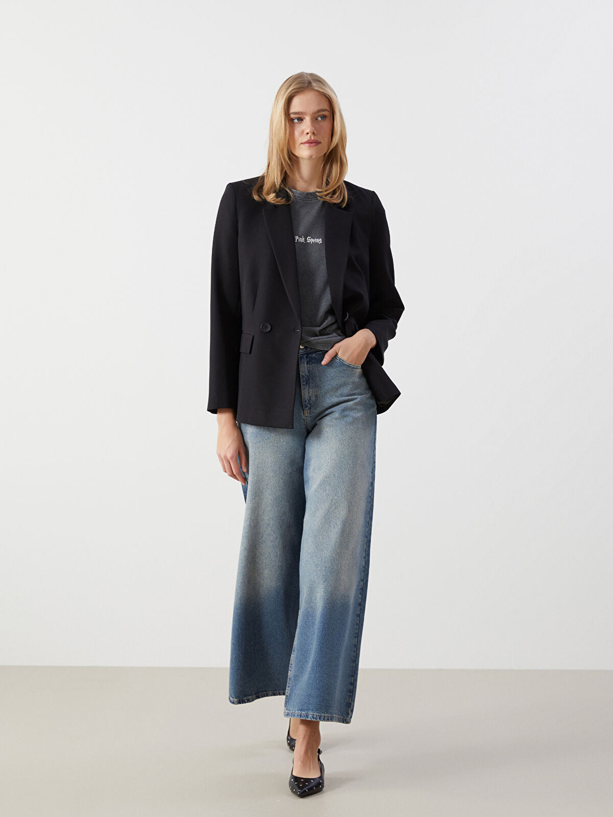 Wideleg Female Jean Pants
