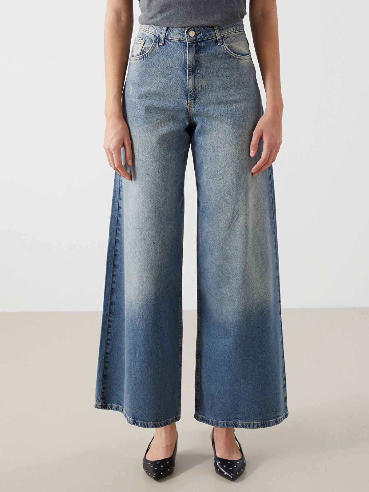 Wideleg Female Jean Pants