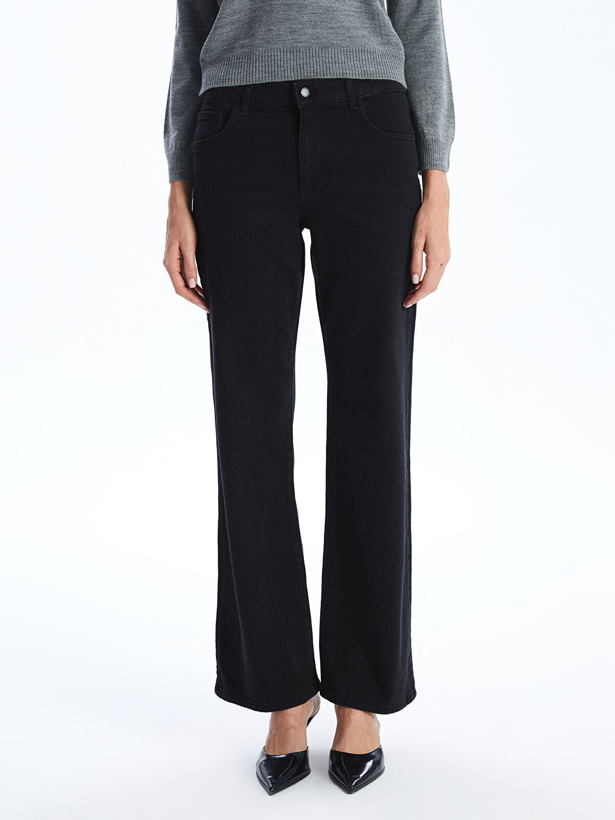 Wideleg Female Jean Pants