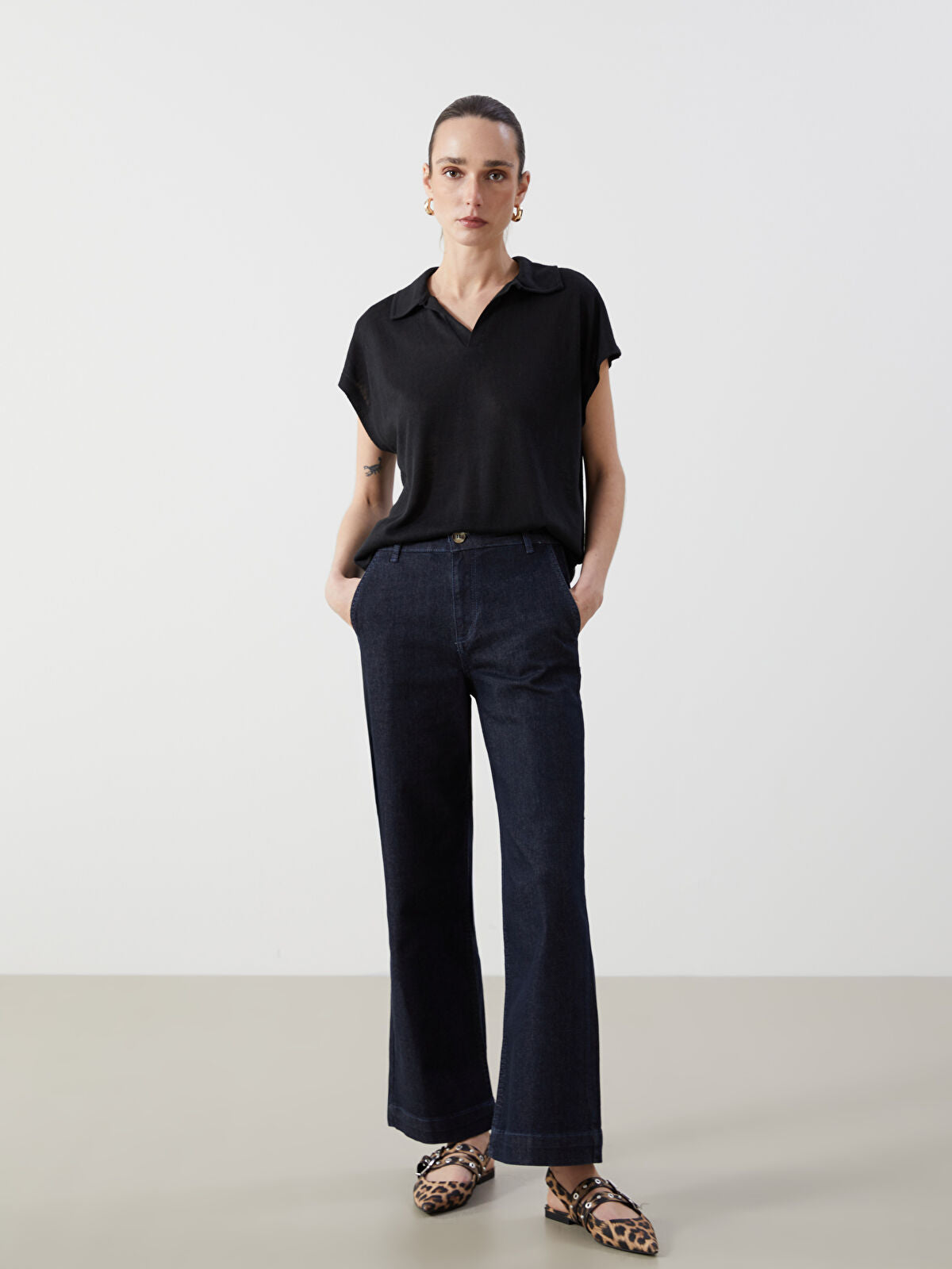 Wideleg Female Jean Pants