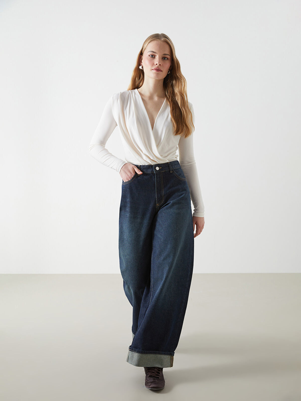 Wideleg Female Jean Pants