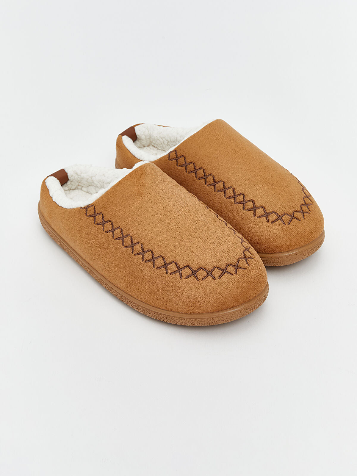 Mohair Detailed Men's Home Slippers