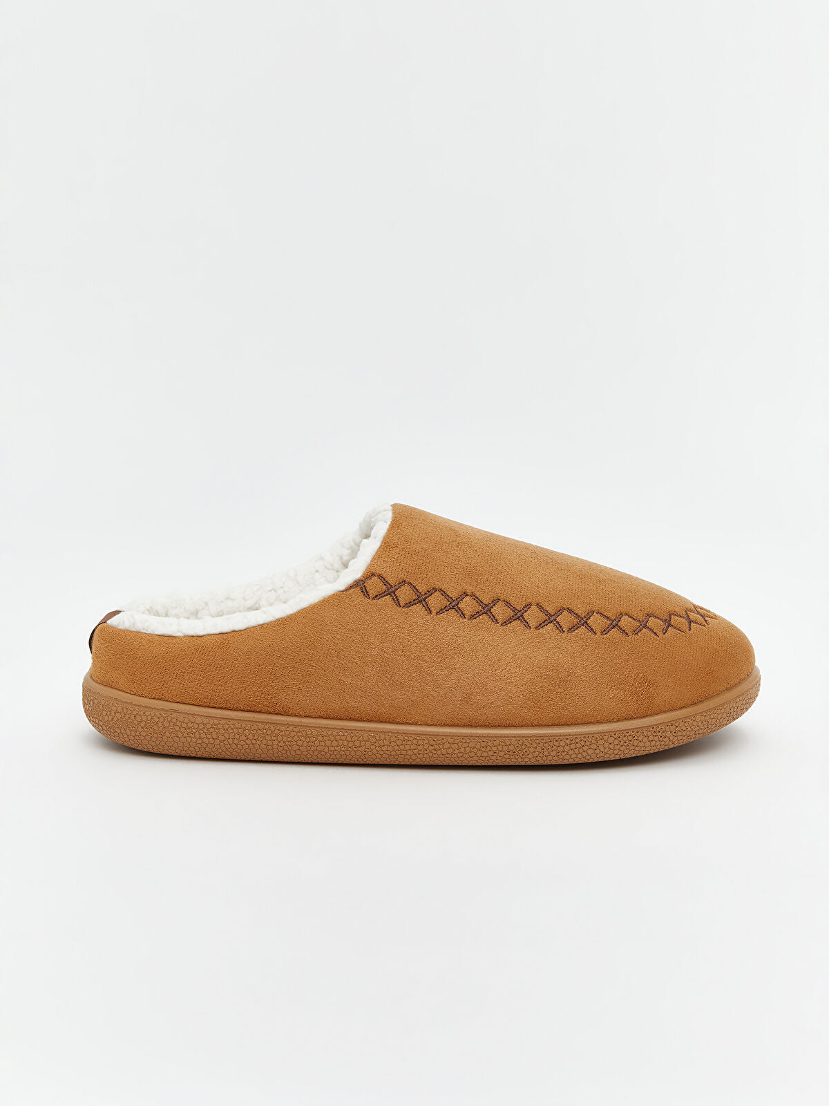 Mohair Detailed Men's Home Slippers