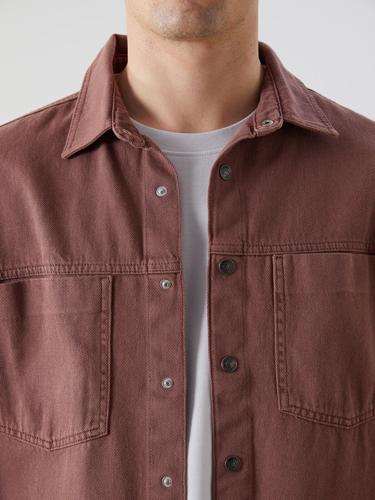 Comfortable Long Sleeved Men's Dress Shirt Jacket