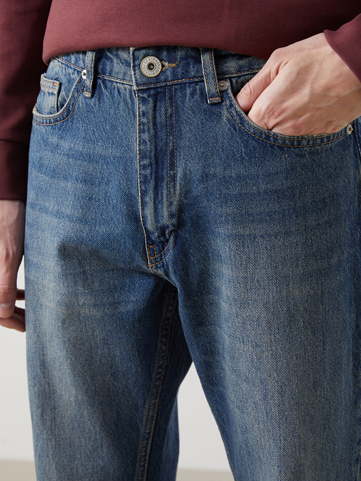 Loose Fit Men's Jeans Pants