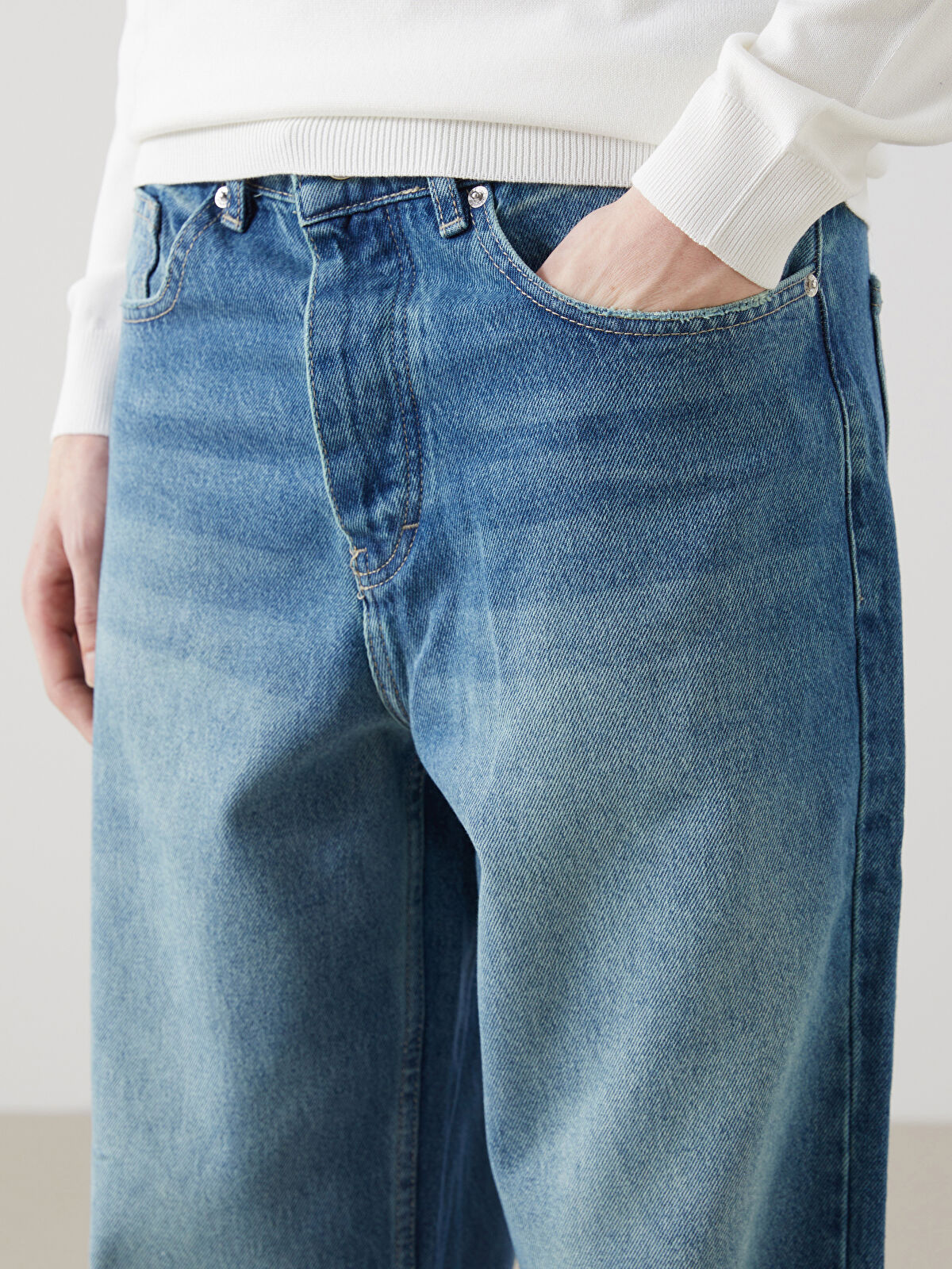 Loose Fit Men's Jeans Pants