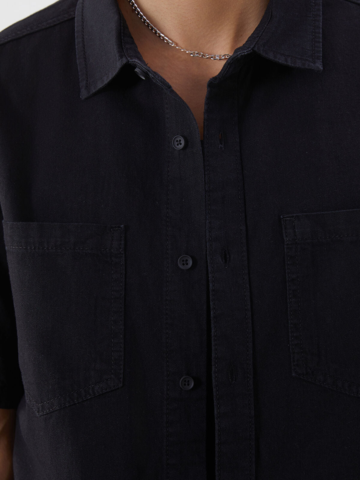 Comfortable Short-Sleeved Men's Jeans T-shirt