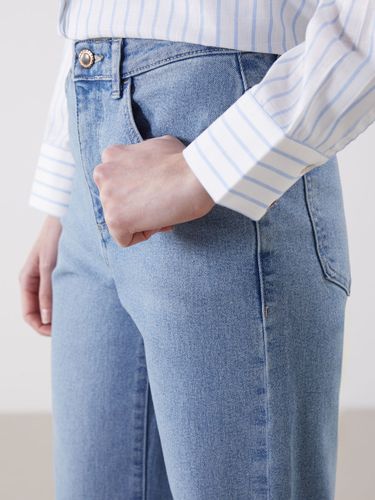 Wideleg Female Jean Pants