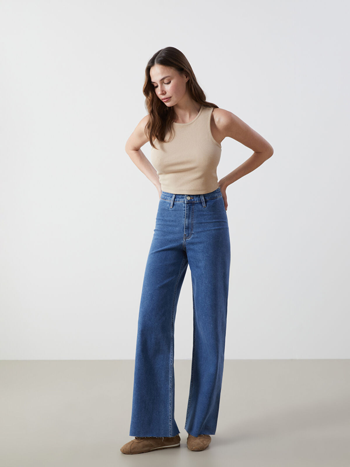 Wideleg Female Jean Pants
