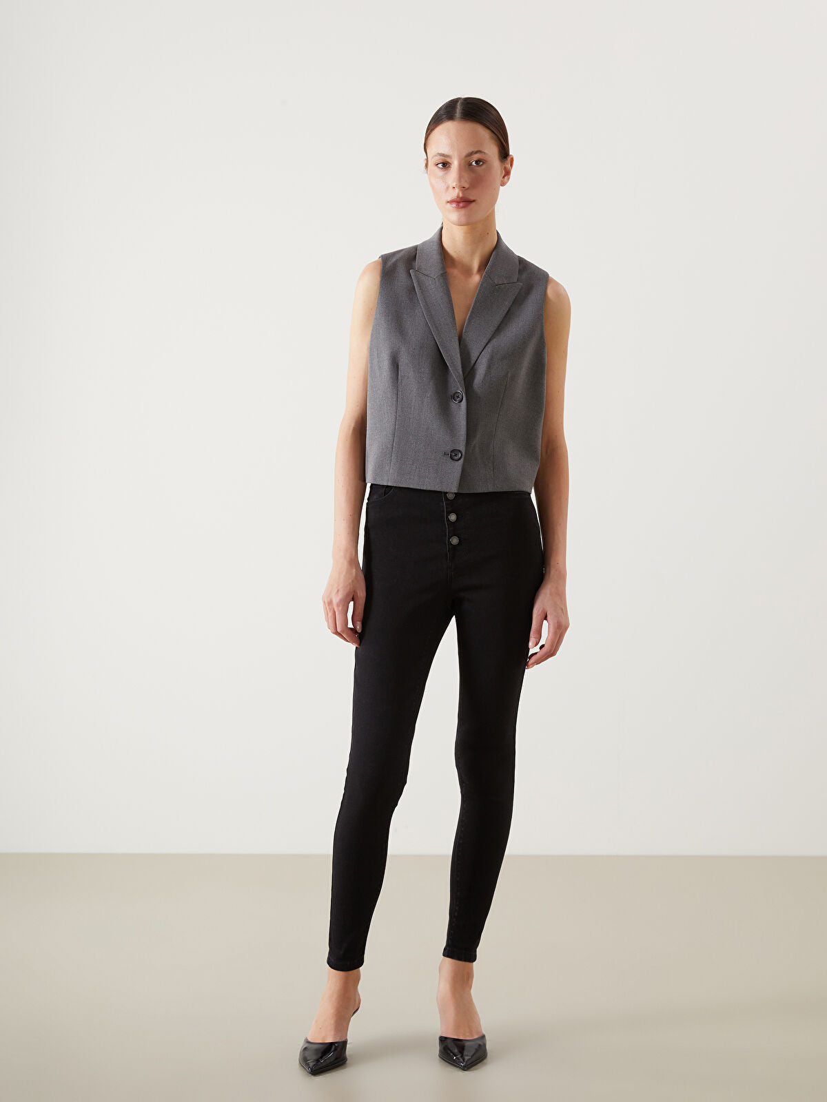 LCW Jeans Black Jupiter Super Skinny Fit Women's Jean Trousers