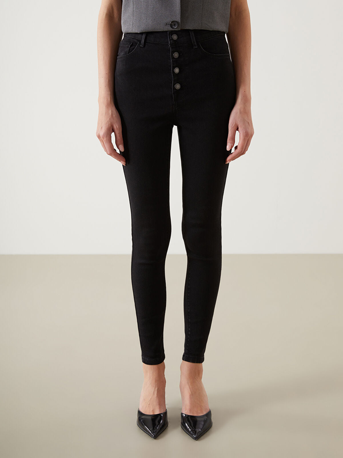 LCW Jeans Black Jupiter Super Skinny Fit Women's Jean Trousers