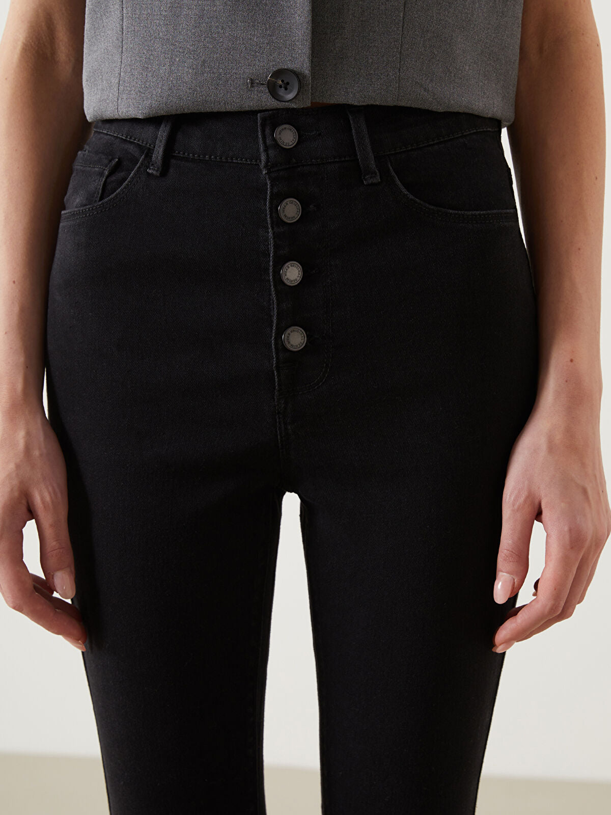 LCW Jeans Black Jupiter Super Skinny Fit Women's Jean Trousers