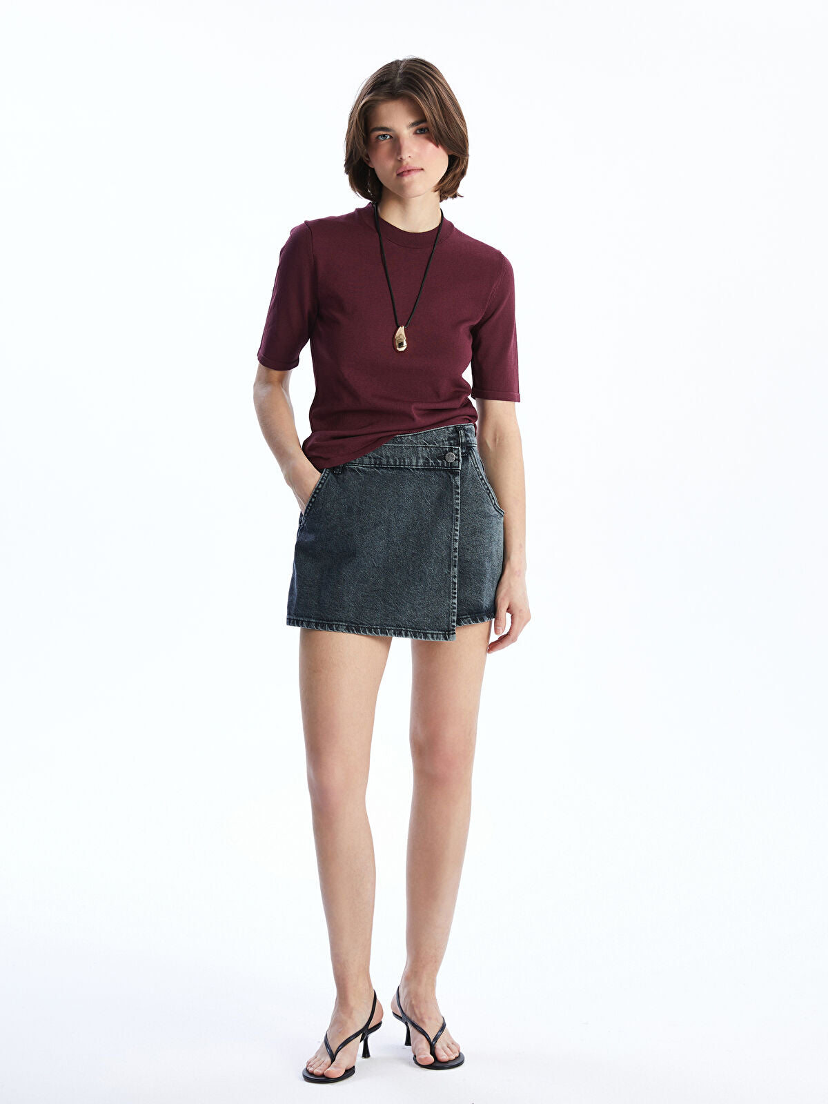 Standard Fit Women's Jeans Short Skirt