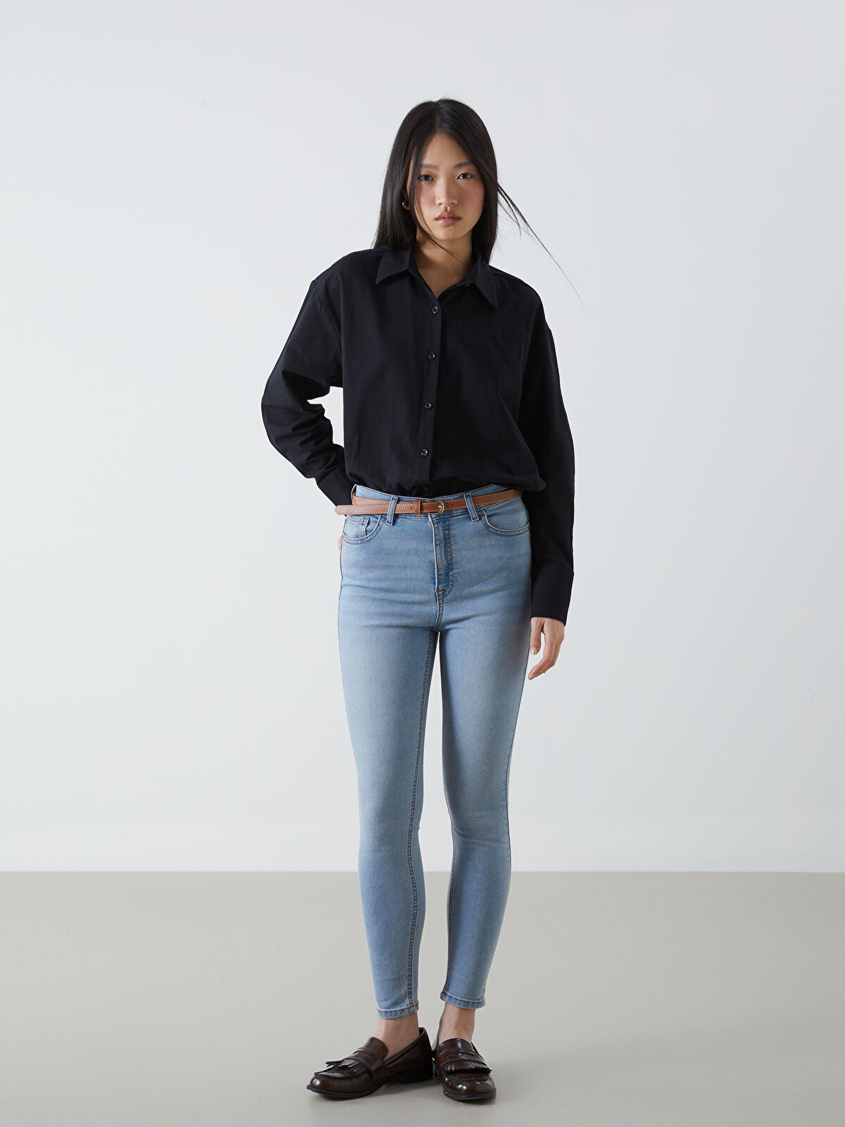 Super Skinny Fit Belted Jupiter Jean Pants