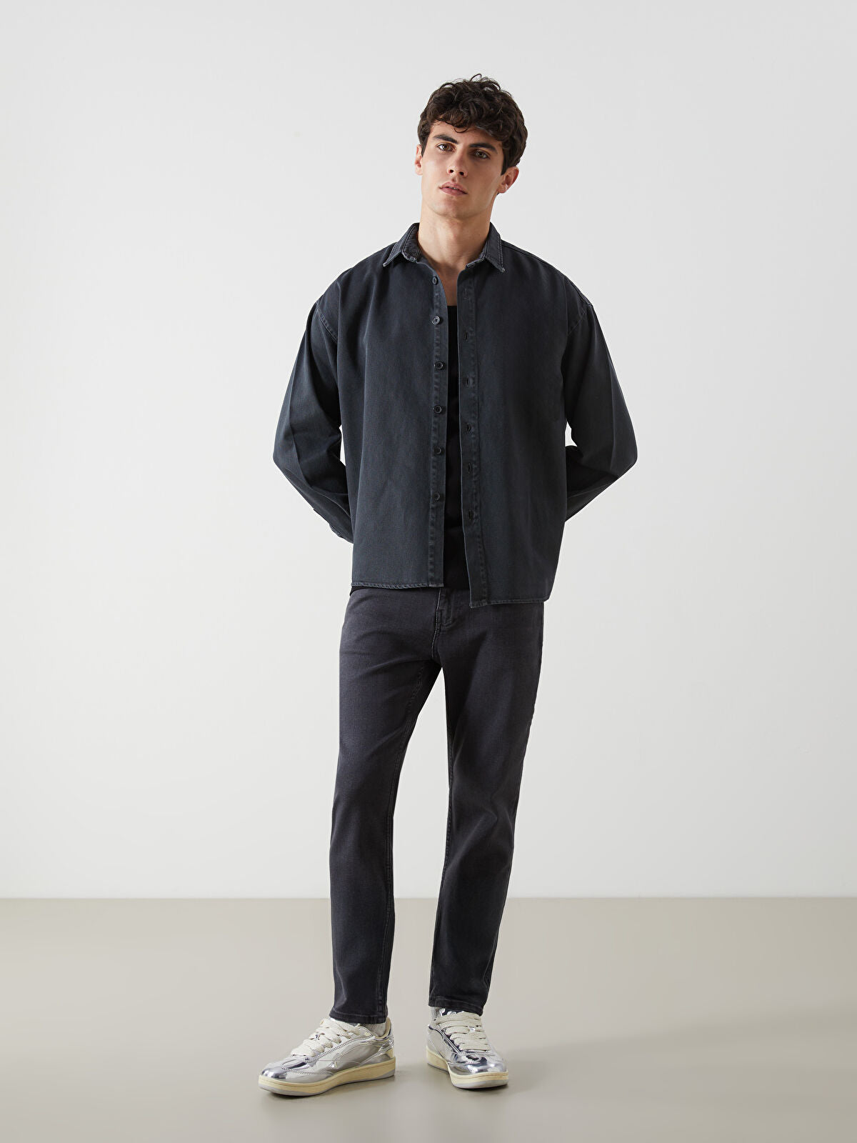 730 Mandarin Collar Men's Jeans Pants