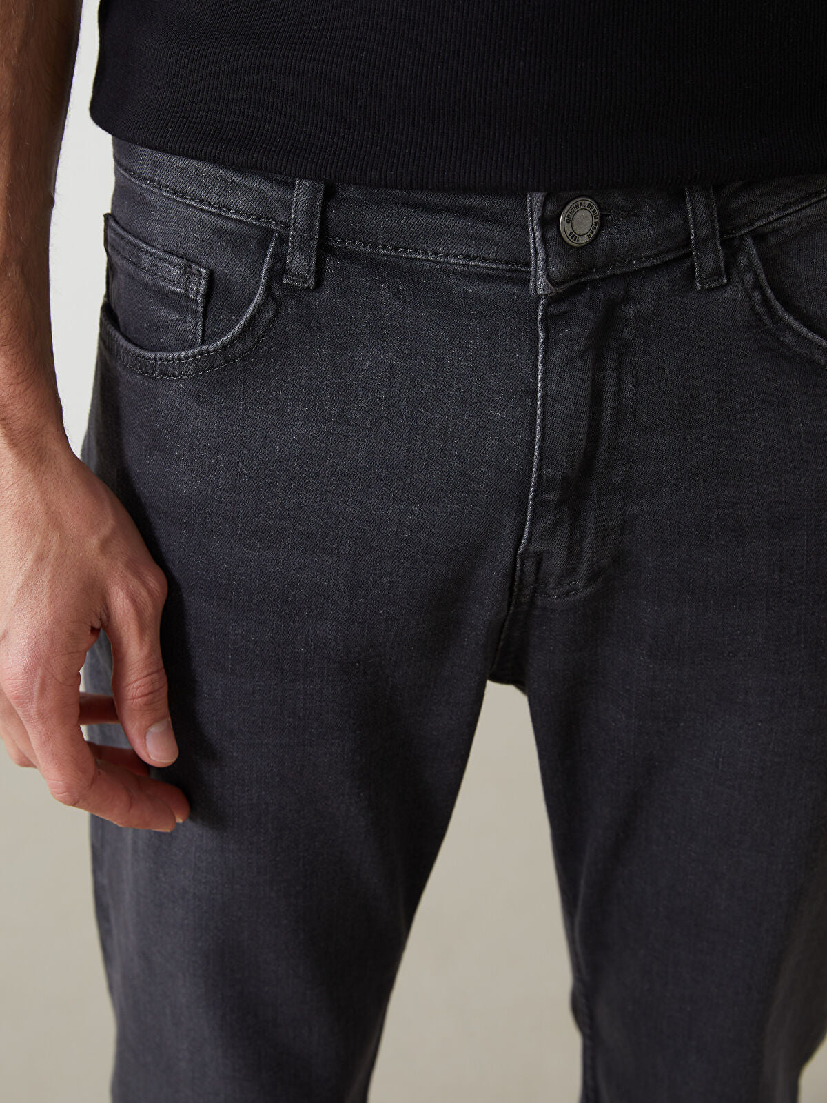 730 Mandarin Collar Men's Jeans Pants