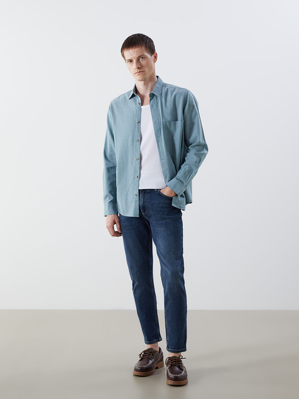 730 Mandarin Collar Men's Jeans Pants