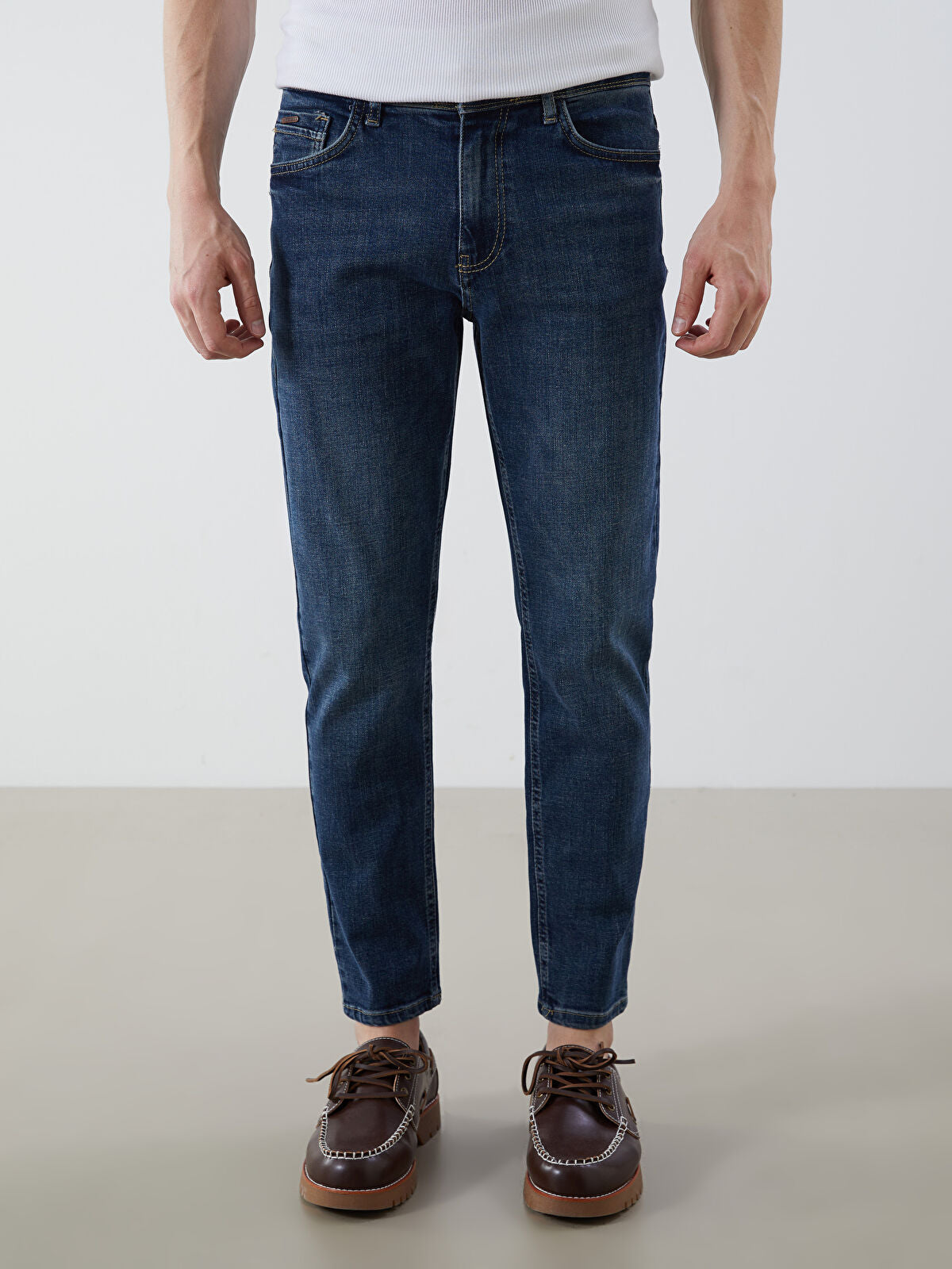 730 Mandarin Collar Men's Jeans Pants