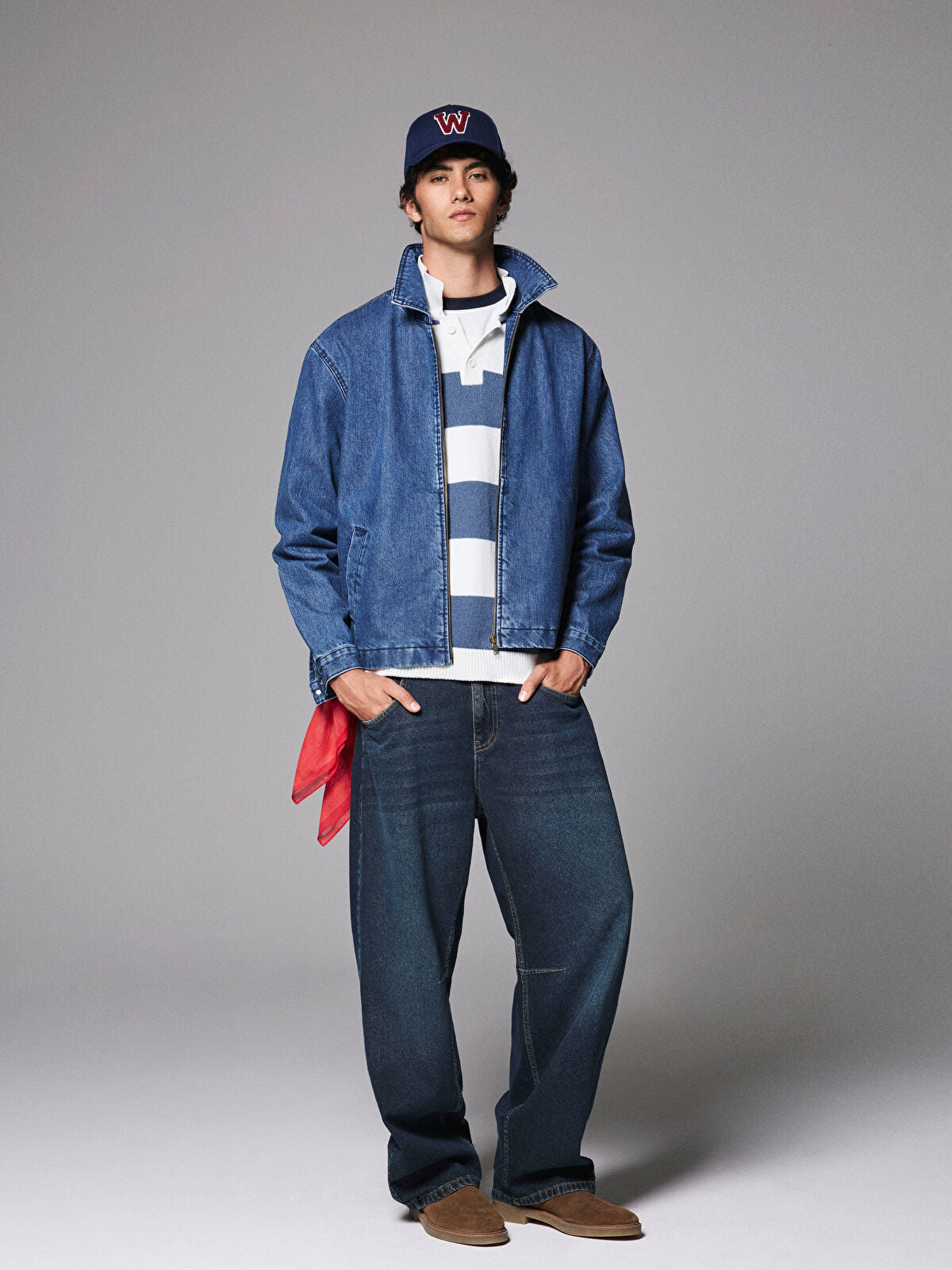 730 Mandarin Collar Men's Jeans Pants
