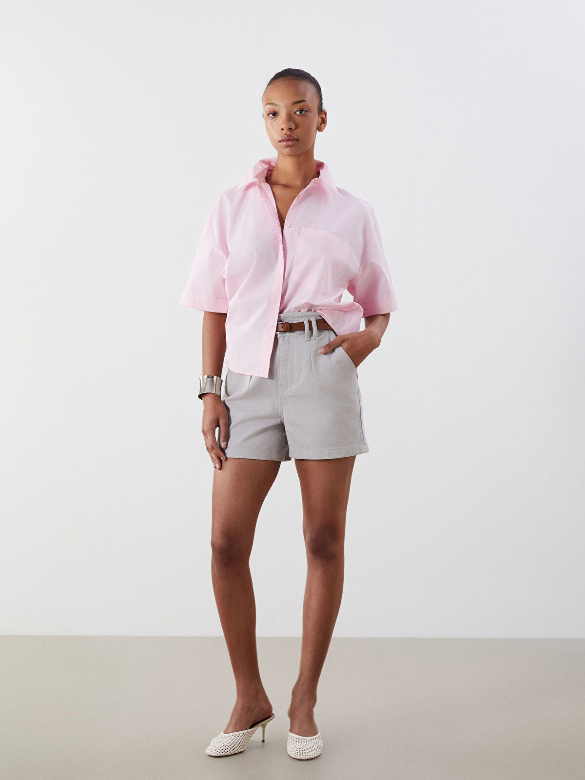 Waist Bel Jeans Women's Short