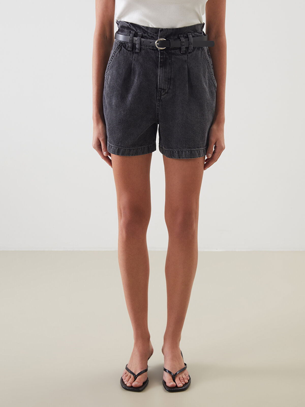 Waist Bel Jeans Women's Short