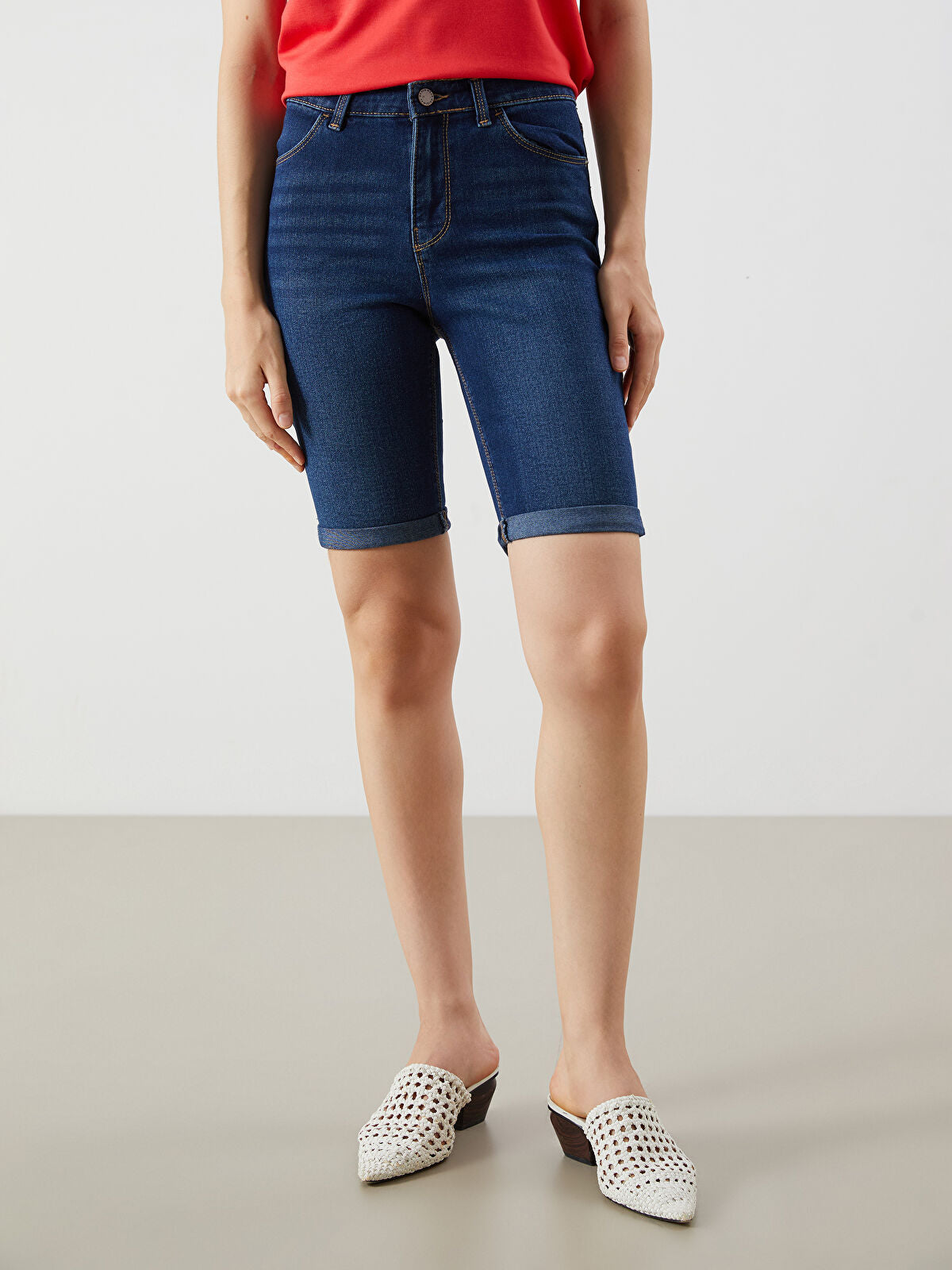 Skinny Fit Women's Jeans Shorts