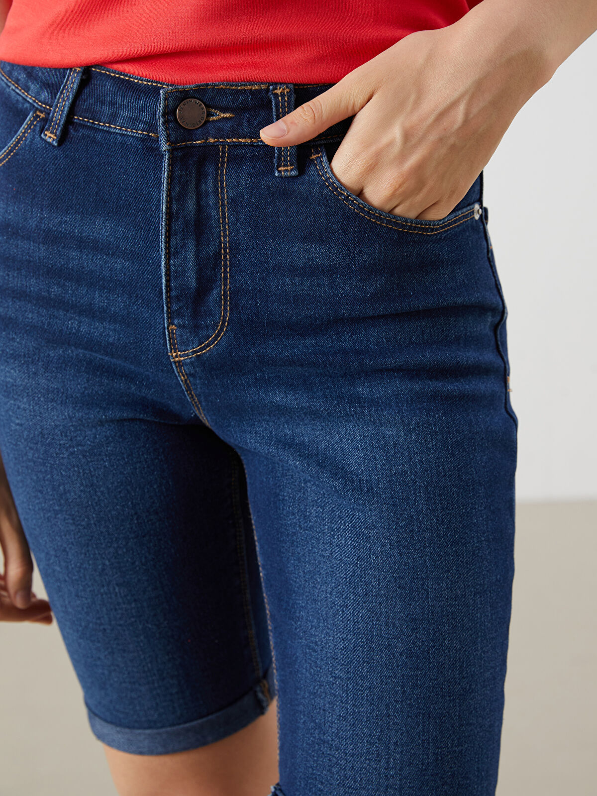 Skinny Fit Women's Jeans Shorts
