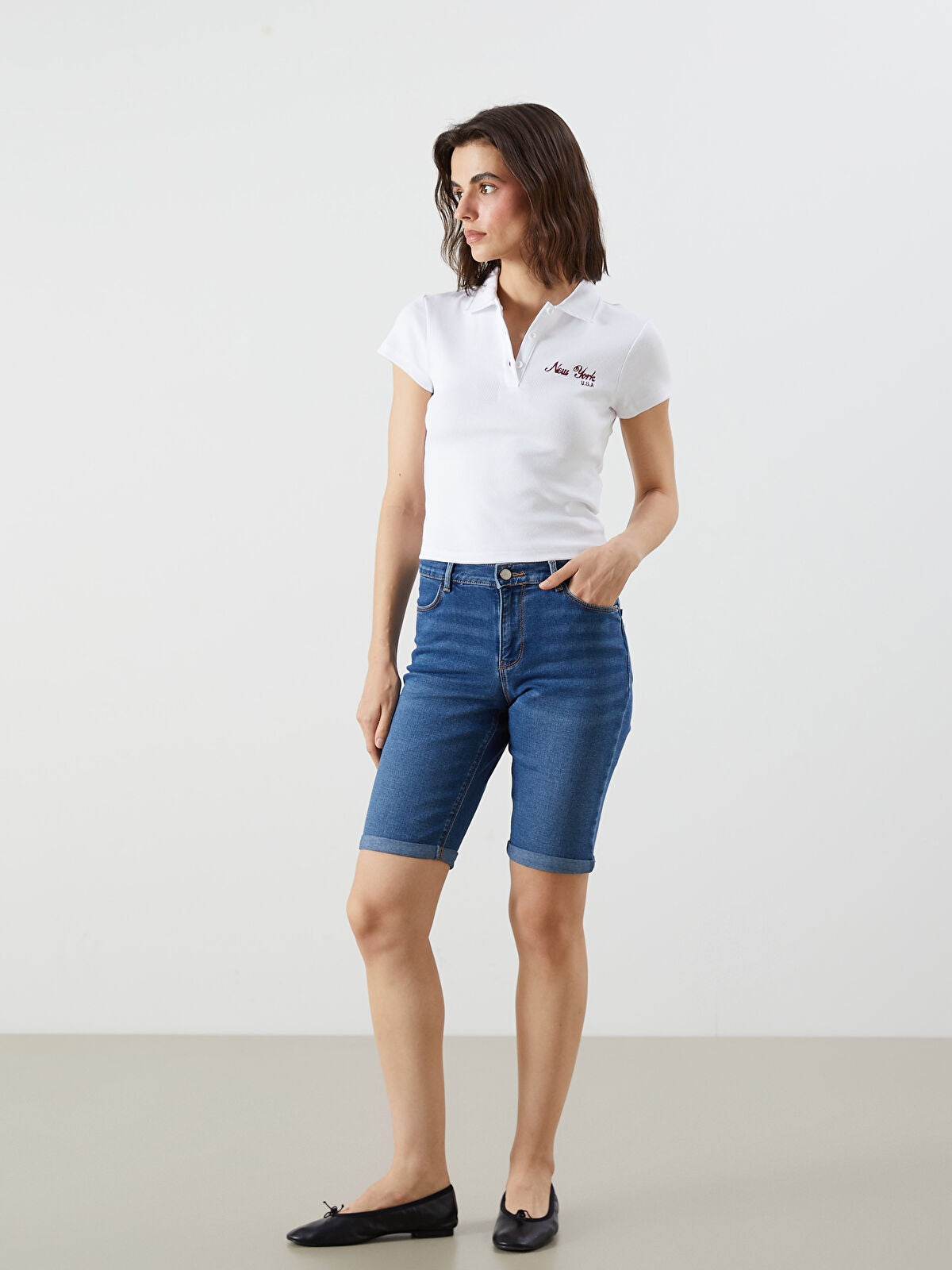 Skinny Fit Women's Jeans Shorts