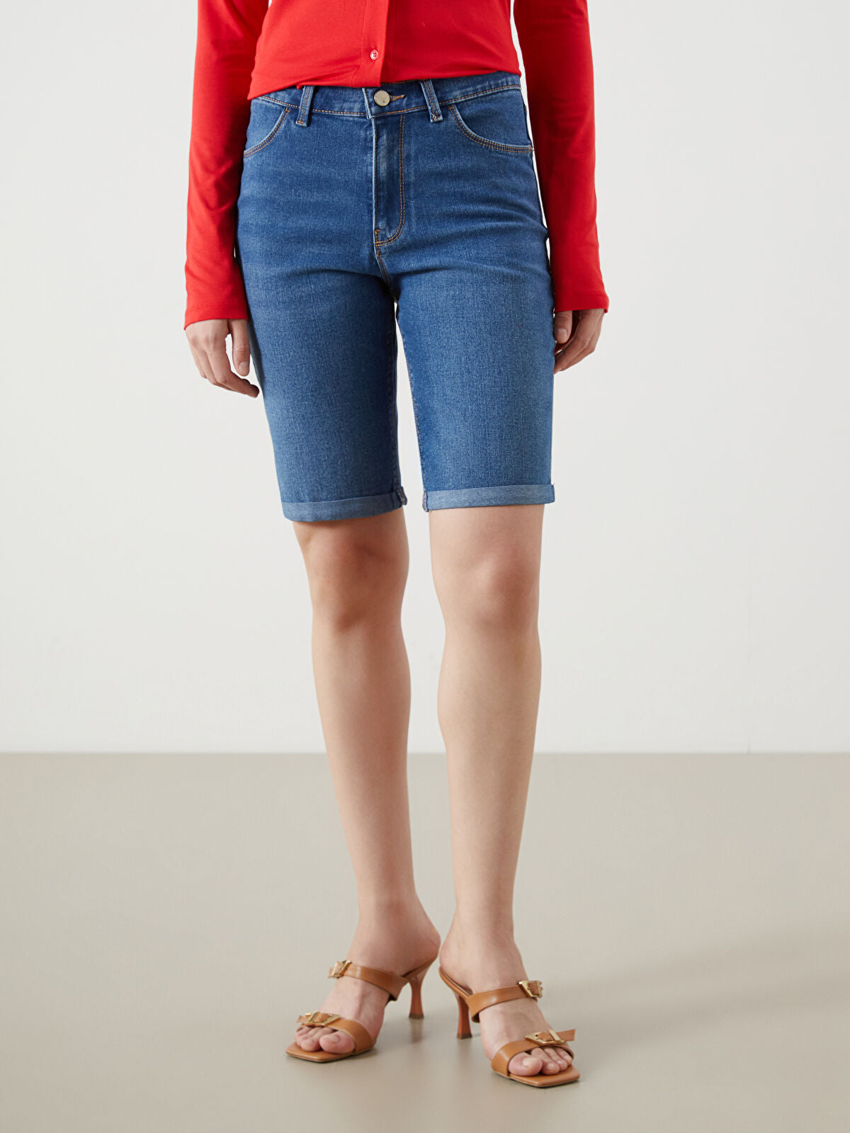 Skinny Fit Women's Jeans Shorts