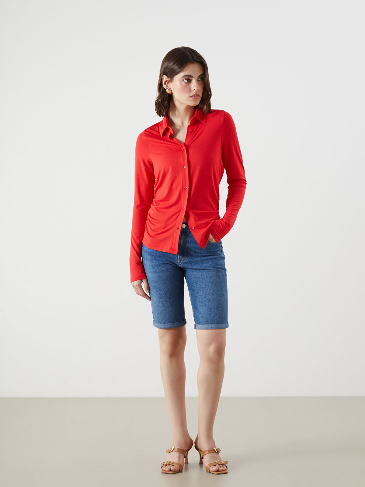 Skinny Fit Women's Jeans Shorts