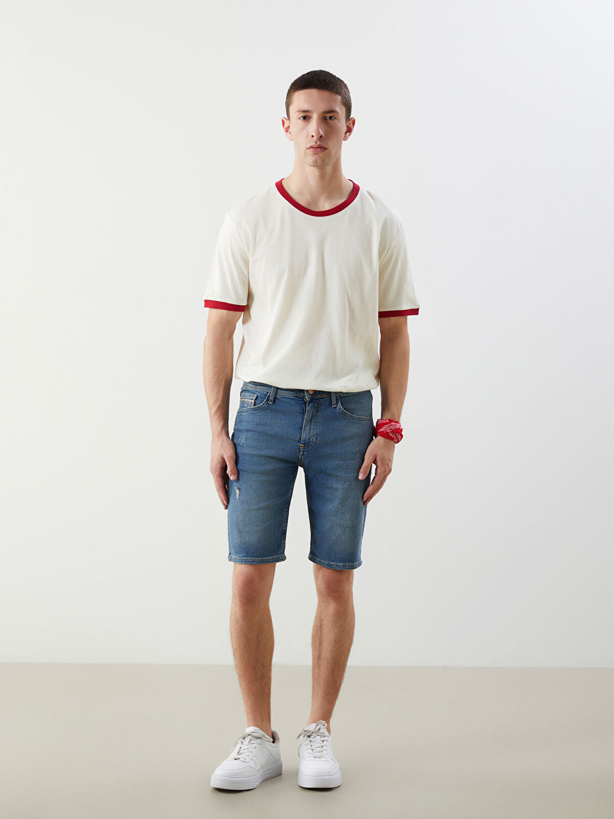 Super Skinny Fit Men Jeans Shorts