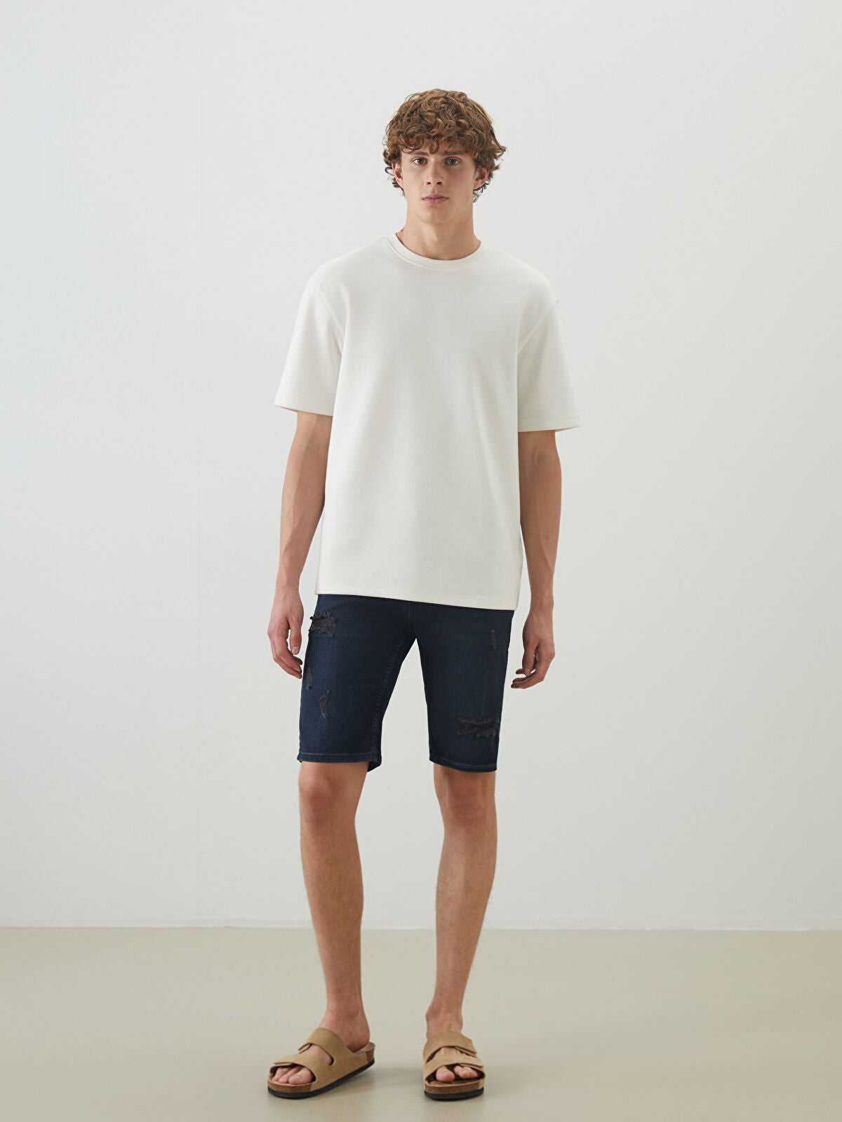 Super Skinny Fit Men Jeans Shorts